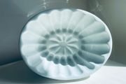 Vintage White Ceramic Blancmange Jelly Mould Victorian Style