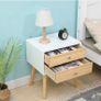 BRAND NEW Nordic Bedside Cabinet Nightstand With Drawers Organizer Storage  42x32x50cm Image 2