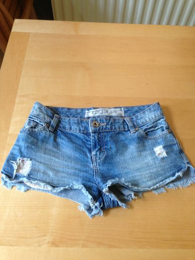High Leg Denim Shorts