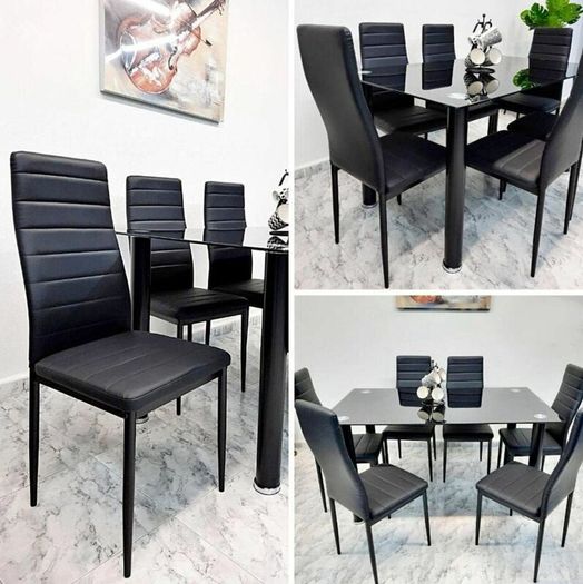 Glass dining table set with 6 chairs Free Delivery