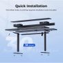 Height Adjustable Desk with Two Drawers, 120 x 60 cm Electric Computer Desks Image 2