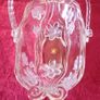 Vintage Original Waltherglas Germany 10 Inch Long Art Deco Glass Basket Image 5
