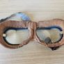 Vintage style leather aviator goggles Image 4