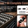 120pcs Double Wire Plug-In Connectors, 2-Pin Low Voltage Quick Connectors with Locking Buckle, No-Stripping Connectors for 18-22 AWG LED Strip, Speaker Wire, Wiring Image 8