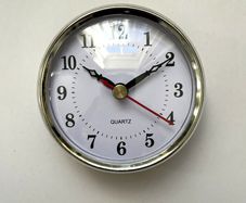 New 80mm Silver Clock Inserts, Quartz Fit-Up