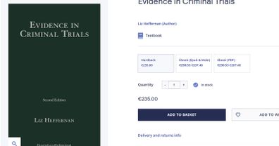 Evidenc ein Criminal Trials Law Book