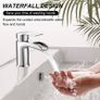 FREE EXPRESS SHIPPING Basin Taps Waterfall Mixers Bathroom Sink Mixer Tap Semi-open with UK Hoses Chrome Brass Image 3