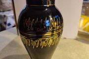 Lovely Black And Gold Pottery Vase