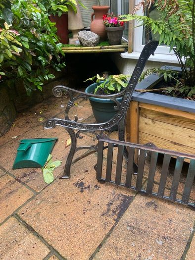 Garden bench.