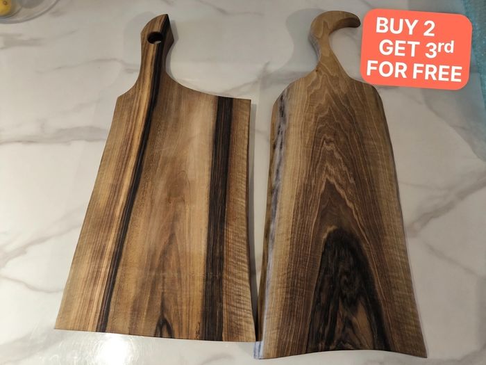 European Walnut Board 65cm - Solid One Piece - Handmade