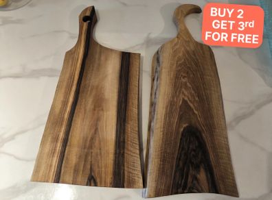 European Walnut Board 65cm - Solid One Piece - Handmade