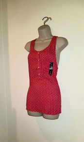 New with Tags Gap Ladies Red Polka Dot Top size Small