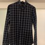 Zara Mens Navy Check/Tartan Shirt Image 2