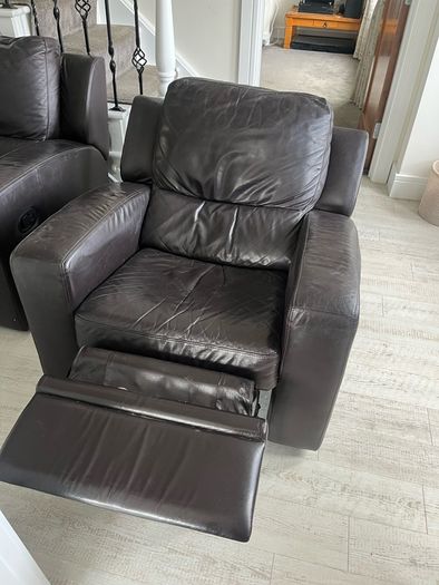 reclining sofa and armchair