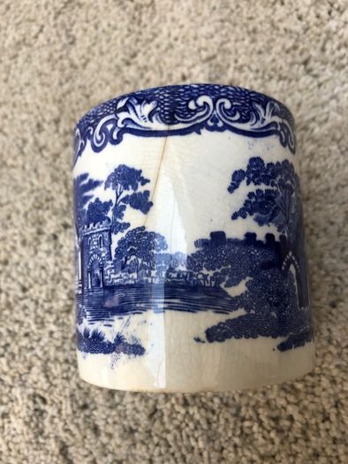 Antique George Jones The Abby Blue Jam Jar
