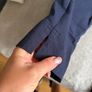 Navy cropped trousers Image 3