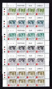 1988 Ireland Sixth Issue Postage Due Stamps Plate Top Sheet Block of 8 Mint Never Hinged (MNH)