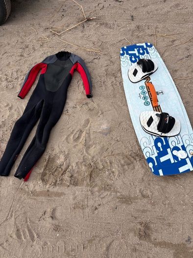 Kiteboard Nobile and Oneils wetsuit