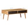 Coffee Table 100x50x39 cm Solid Acacia Wood Image 6