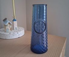 Blue glass mini vase