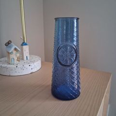 Blue glass mini vase
