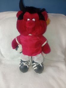 vintage Fred the red mascot for Manchester United 1997/1998 with tags