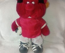 vintage Fred the red mascot for Manchester United 1997/1998 with tags