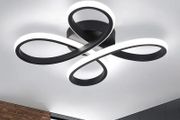 Modern LED Ceiling Light, 30W Black Curved Creative Modern Ceiling Lights Fixture LED for Living Room Bedroom Corridor Aisle Hallway Indoor Office Kitchen Lamp - Cool White Light 6000K