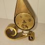 Swiza Flame Brass Candlestick Alarm Clock 1950's Image 5