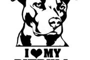 Lovely Pet Dog Car Sticker I LOVE MY PITBULL Auto Sticker Graphics Decals Decor