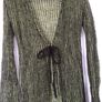 Green and brown knitted cardigan Image 2
