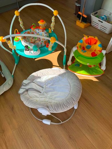 Baby stuff Jumperoo, Bouncer, Swing, Sit me up floor seat