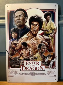 Enter the Dragon Movie Tin Metal Sign