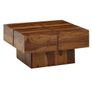 Handcrafted Solid Sheesham Wood Coffee Table with Storage Shelf. Image 3