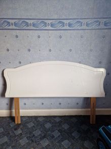 White Wooden Double Headboard