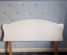 White Wooden Double Headboard