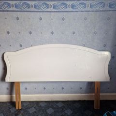 White Wooden Double Headboard