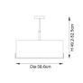 Semi-flush 3 bulb ceiling light Image 3