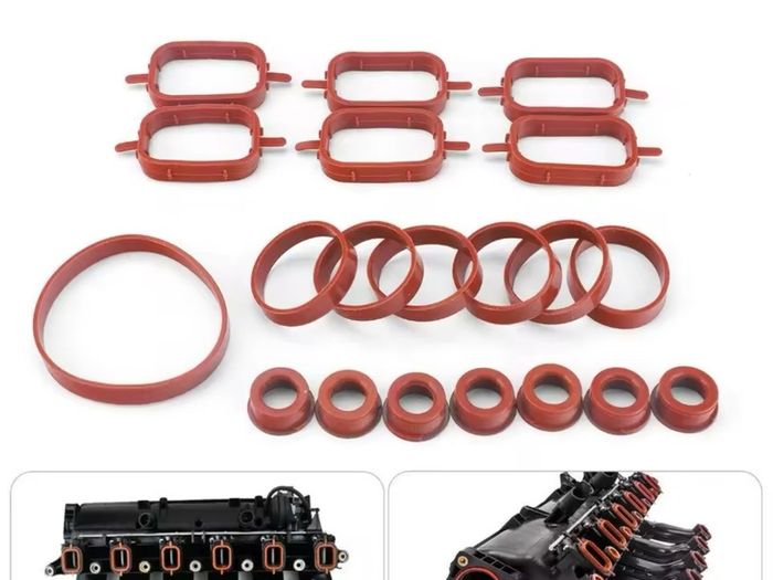 20Pcs Car Parts Accessories Intake Inlet Manifold Gasket Seal Kit For BMW M47 M57 E46 E53 E60 E63 E65 E87 E90 E91