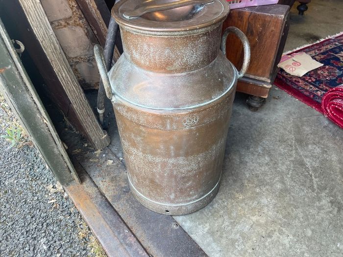 Copper coated milk churn