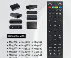 Remote Control Compatible with Mag Box Remote Control for Mag250 Mag254 Mag255 Mag256 Mag257 Mag260 Mag270 Mag275 Mag322 Mag349 Mag350 Mag351 Mag352 Mag420 Mag520 Mag540 Mag544 IPTV TV Box