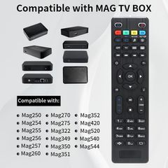 Remote Control Compatible with Mag Box Remote Control for Mag250 Mag254 Mag255 Mag256 Mag257 Mag260 Mag270 Mag275 Mag322 Mag349 Mag350 Mag351 Mag352 Mag420 Mag520 Mag540 Mag544 IPTV TV Box