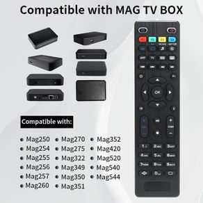 Remote Control Compatible with Mag Box Remote Control for Mag250 Mag254 Mag255 Mag256 Mag257 Mag260 Mag270 Mag275 Mag322 Mag349 Mag350 Mag351 Mag352 Mag420 Mag520 Mag540 Mag544 IPTV TV Box