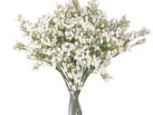 5Pcs Artificial Flowers, Fake Flowers Silk Plastic Artificial Gypsophila Realistic Flower Arrangements Wedding Decoration Table Centerpieces(White)