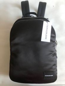 Women Backpack CALVIN KLEIN JEANS Satin Sleek Black.