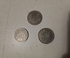 3.UK Two Shilling Coins.
