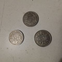 3.UK Two Shilling Coins.