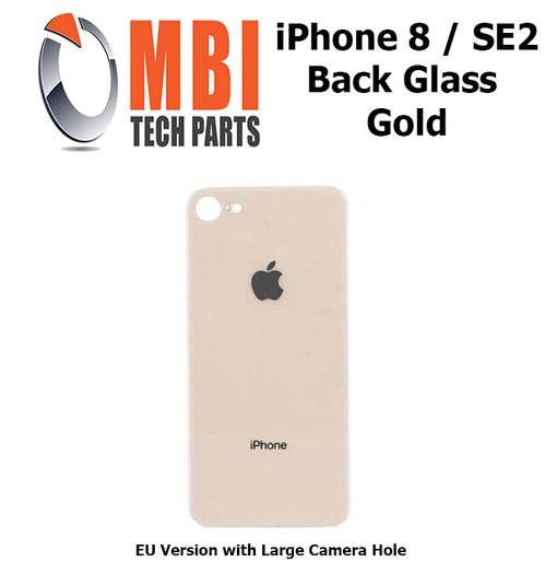 iPhone 8 SE2 Replacement Back Glass Door Cover with Adhesive Gold