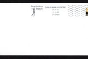 2025 Ireland Congratulations Rory Dublin Mail Centre to mark Rory McIlroy winning Irish Golf Open at the K Club on plain envelope