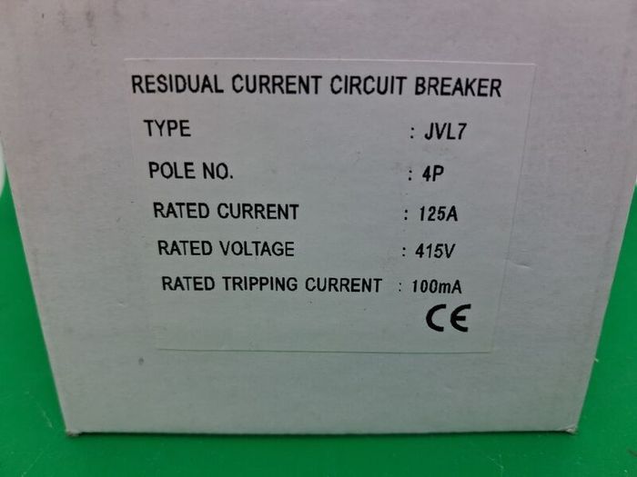 Postage - 3 x Circuit Breakers 125A 100mA 4P 230v - 415v